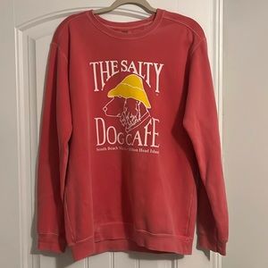 Size Small Salty Dog Cafe sweatshirt in coral